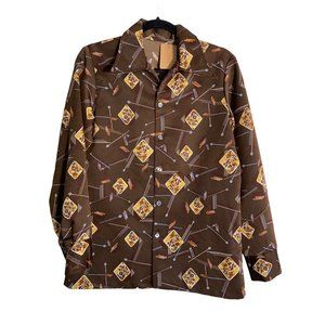 Vintage Wide Lapel Button Up All Over Print Flowers